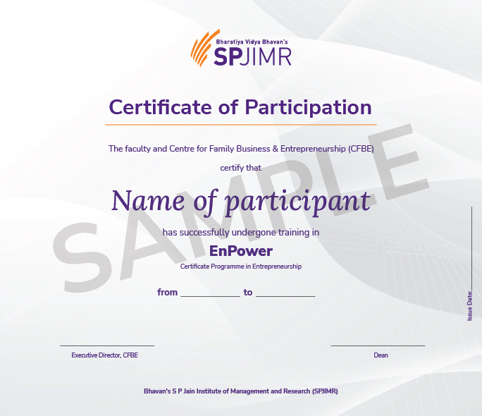 Why join EnPower Certificate Programme in Entrepreneurship ?